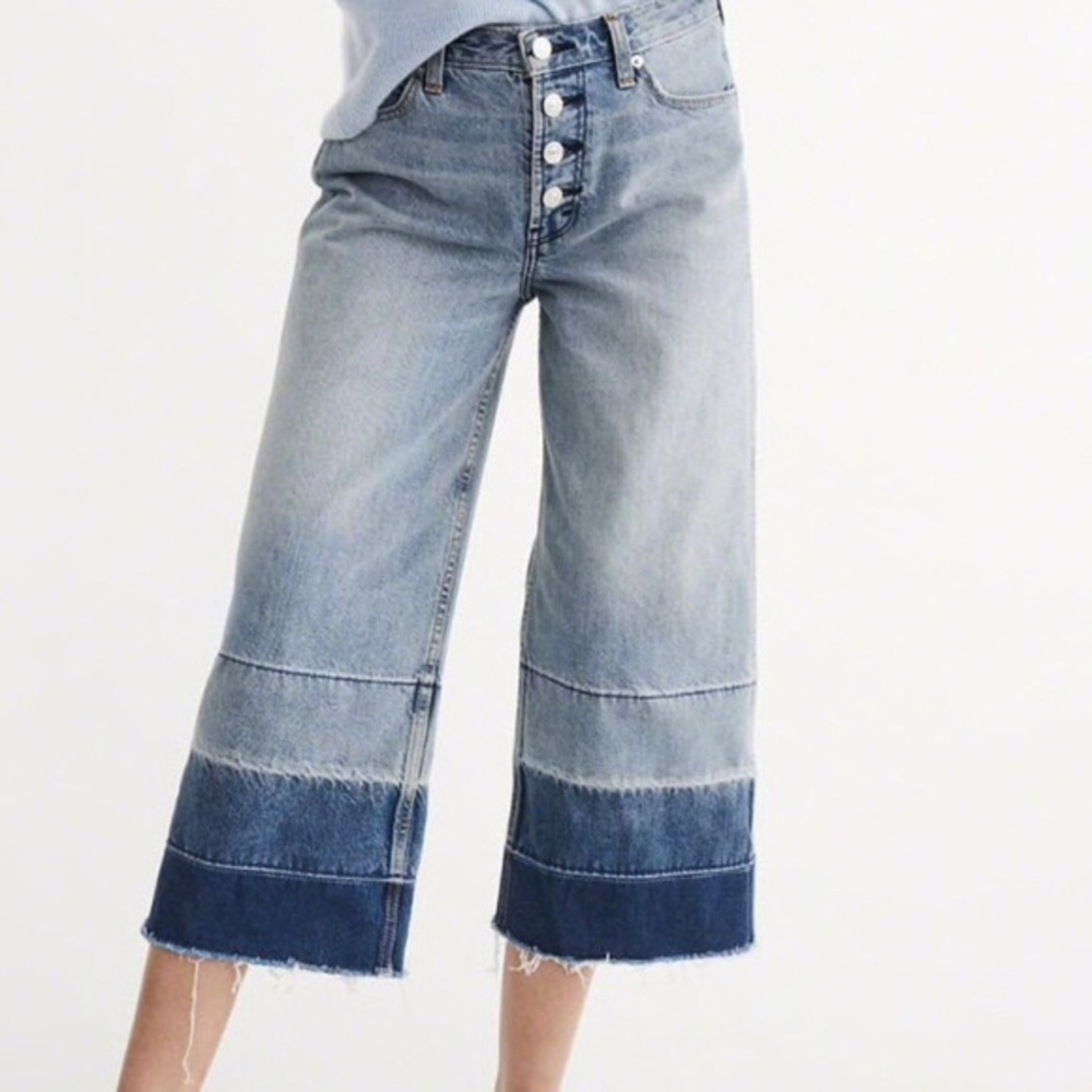 Abercrombie cropped stovepipe jeans